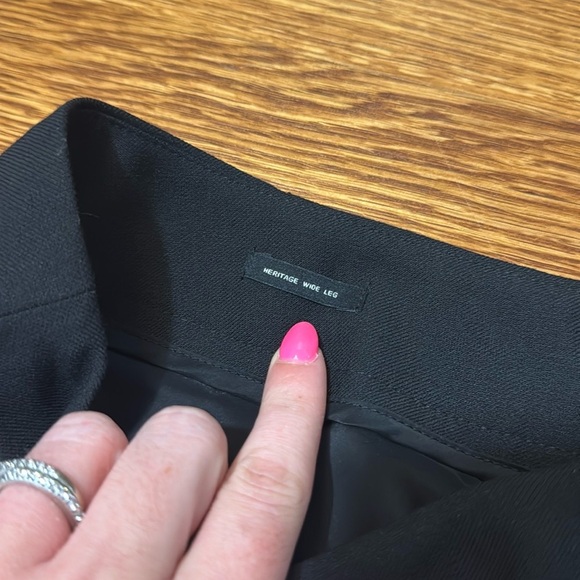 NWT Talbots Black Heritage Wide Leg Pants Wool Blend Size 12 Minimalist Capsule - Picture 7 of 12